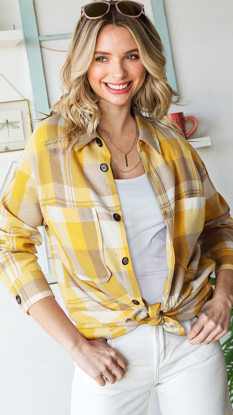 Women's Printed Long Sleeve Shirt Loose Leisure Fashion Blouse