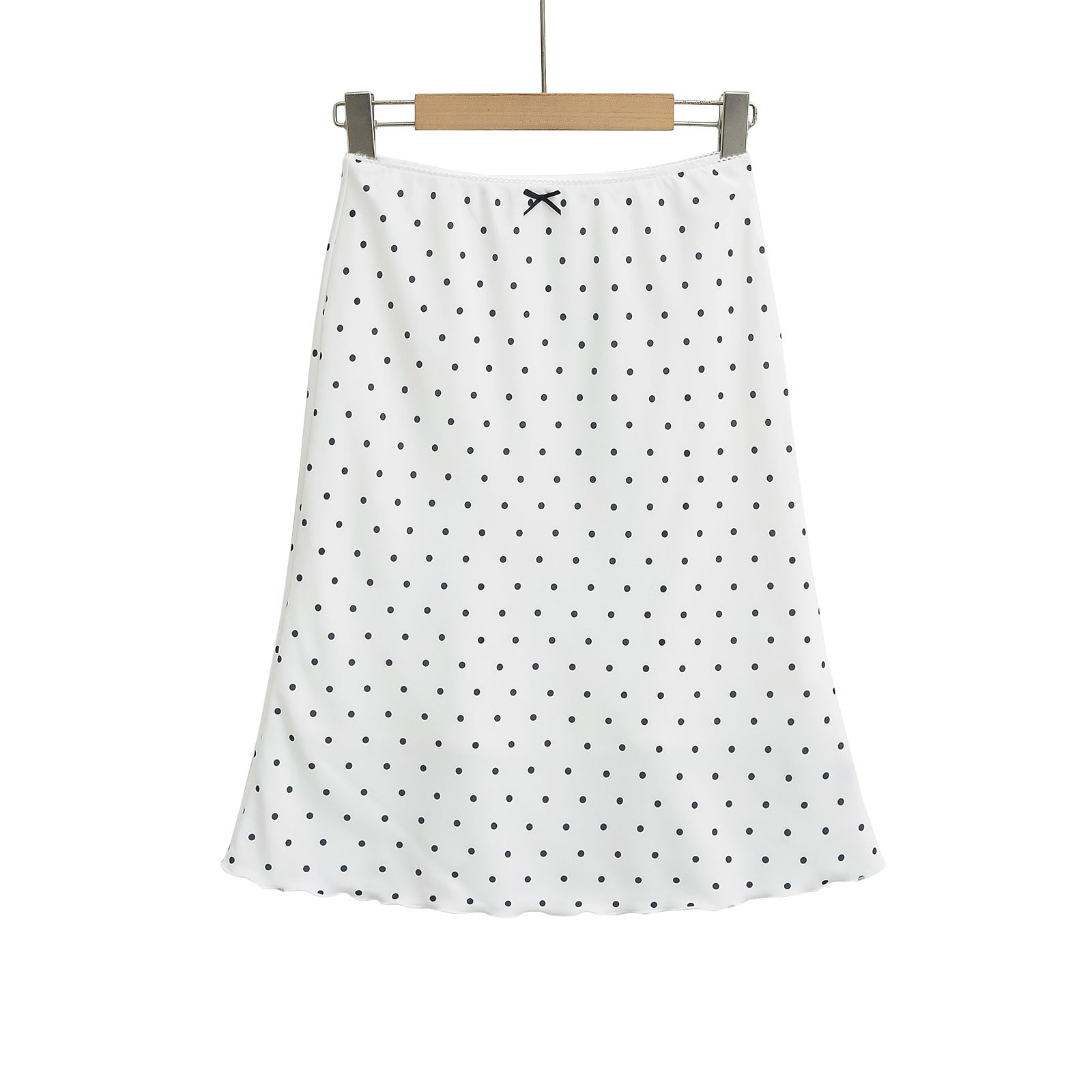 Early Spring Bow Decoration Check Hip Skirt