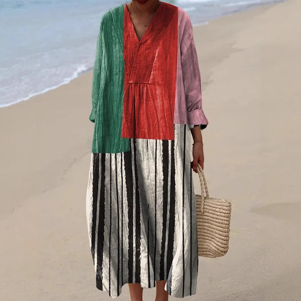 Women's Long Sleeve Shirt Casual Floral Print Dress