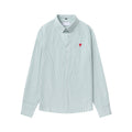 Women's & Men's High Version Small Love Embroidered Shirt Casual Loose Couple Long Blouse