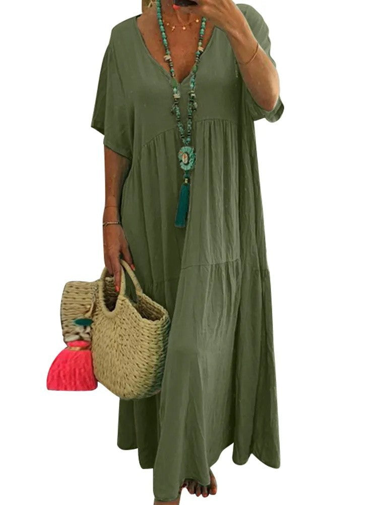 Elegant Classic Irregular Long Large Hem Dress