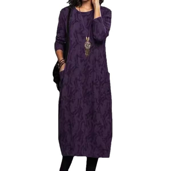 New Beautiful Women's Personality Printed Long-sleeved Dress