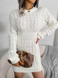 Women's Casual Twist Waist Sheath Base Dress