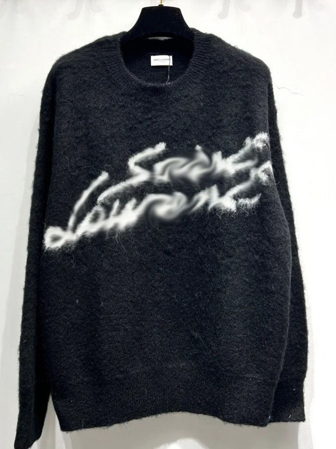 Women's & Men's Round Neck Soft Material Correct Version Women's Sweater