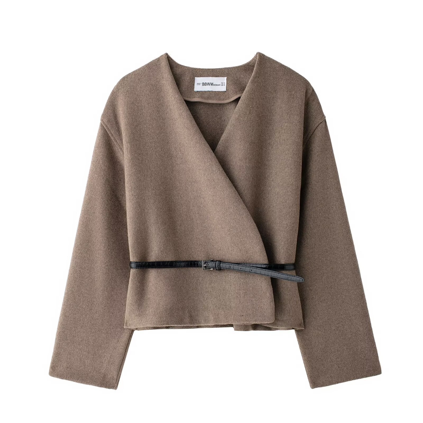 Women's Fashion With Belt Soft Long-sleeved Women's Sweater