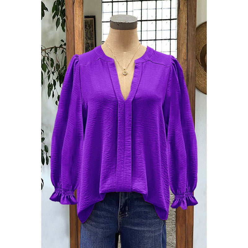 Women's Loose Flared Sleeves Long-sleeved Digital Printing Women's T-shirt