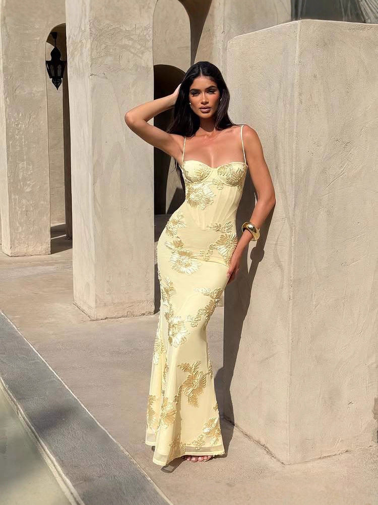 Women's Summer Sexy Slim Hip Backless Elegant Dress