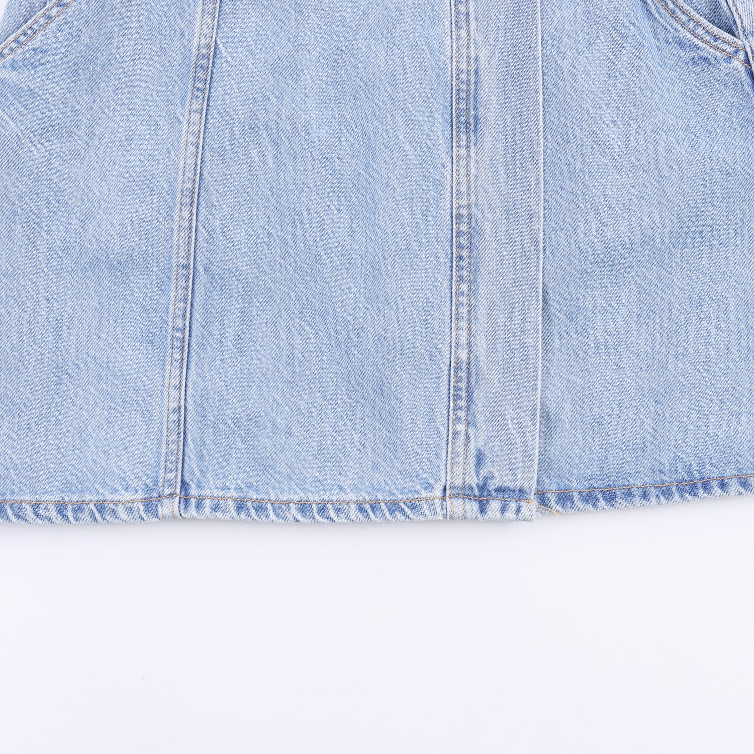 Women's Spring Rollneck Shirt Pocket Denim Shorts