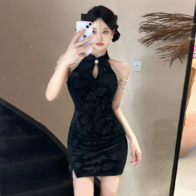 Women's Sexy Hot Sheath Cheongsam Tight Bottoming Dress