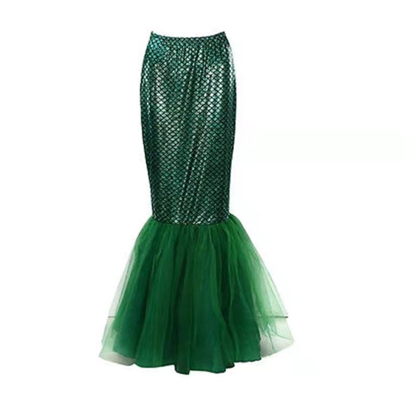 Slouchy Halloween Sexy Mermaid Princess Fishtail Dress