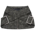 Autumn Unique Cross Belt Design Middle V-shaped Skirt