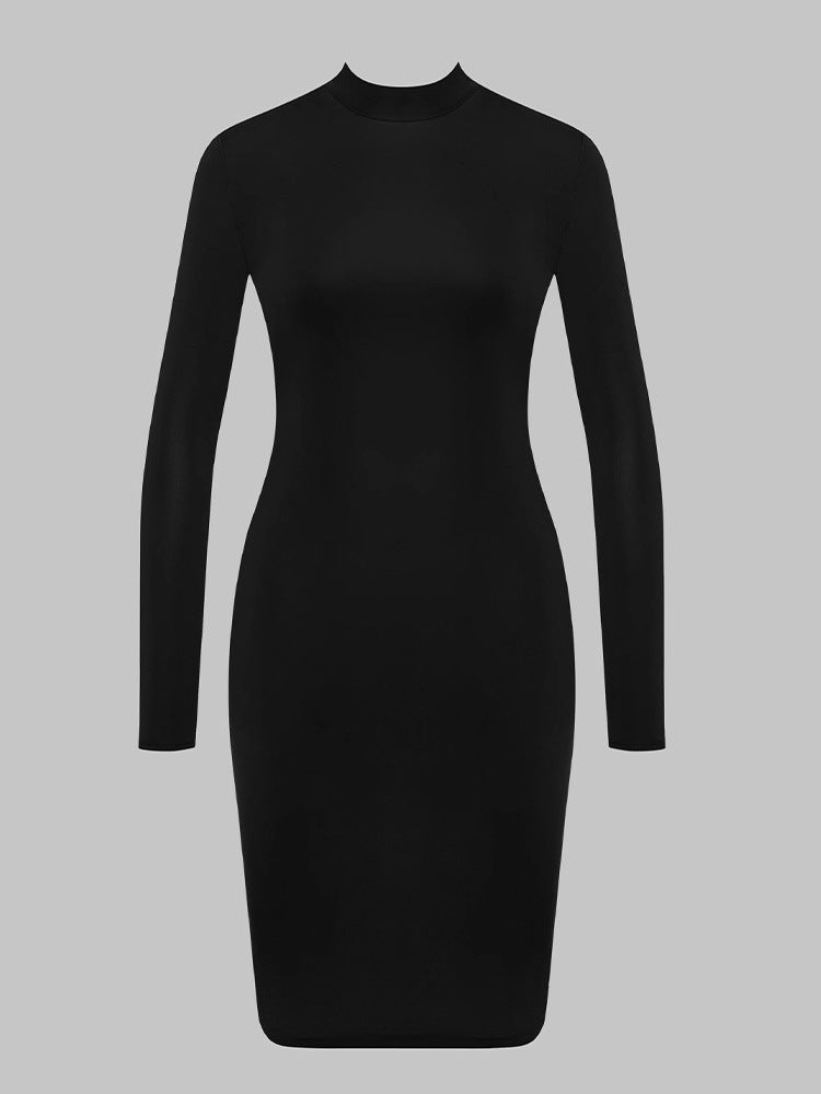Spring Elegant Low-cut Pleated One-step High Waist Design Dress