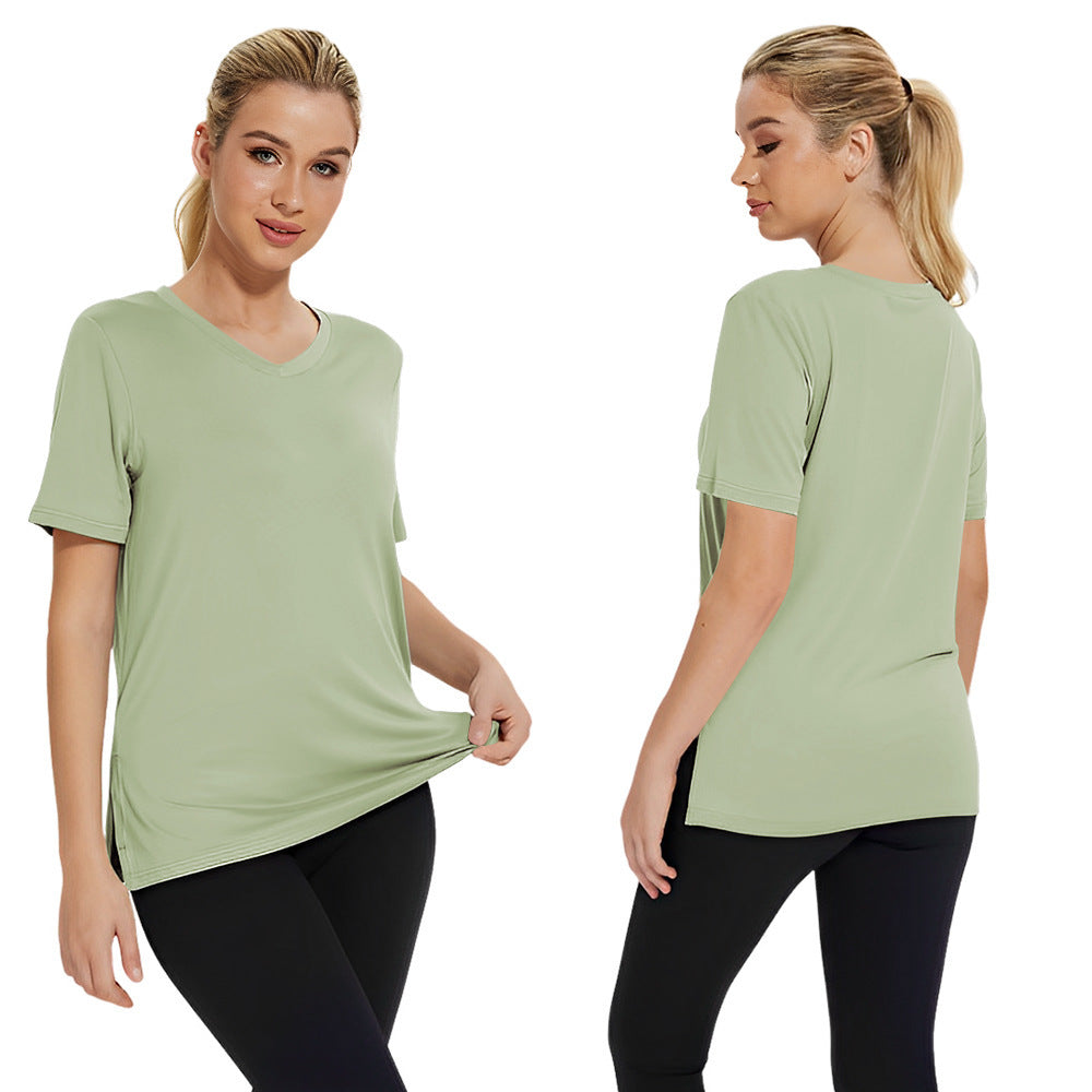 Women's Simple Fashion Pure Color Loose Split Clothing