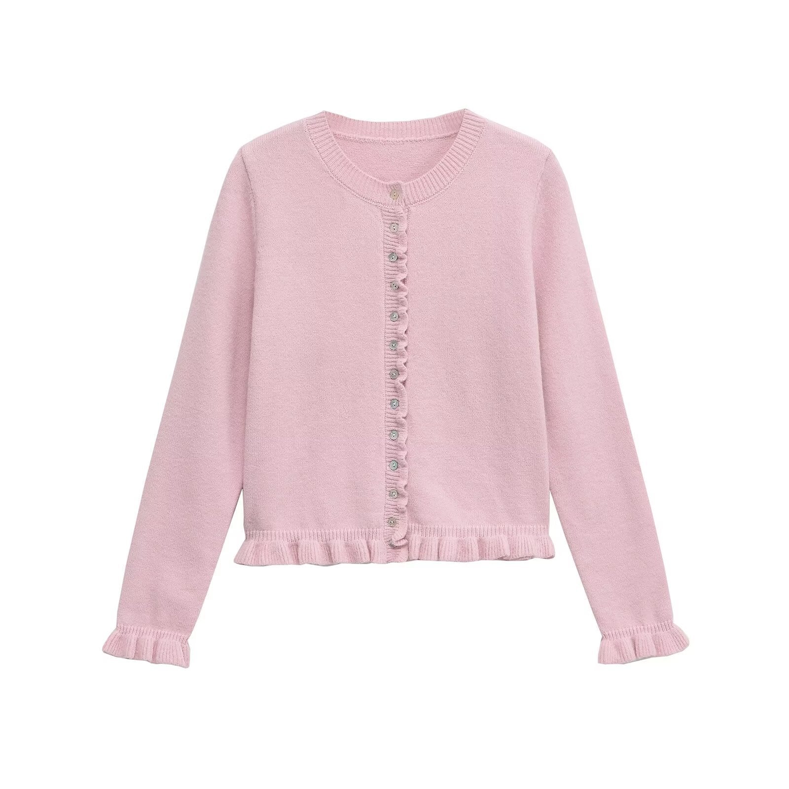 Autumn Temperament Crew Neck Simple Laminated Decoration Coats