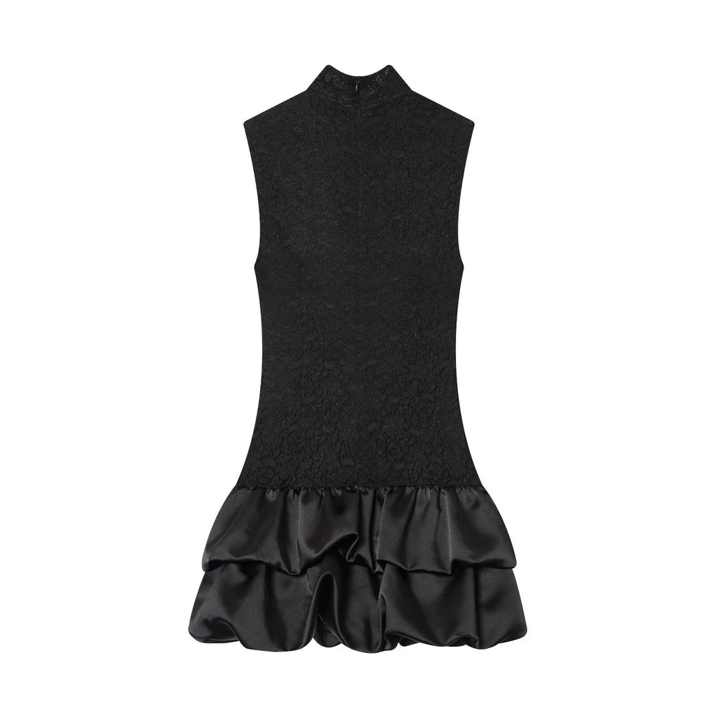 Glamorous Women's Fashion Stitching Lace Puff Skirts