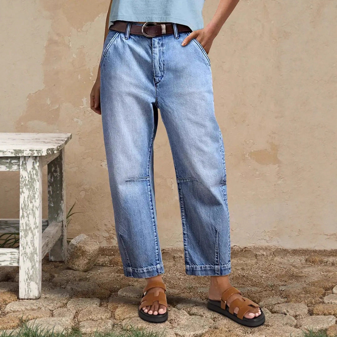 Beautiful Women's Casual Fashion Denim Cropped Women's Jeans