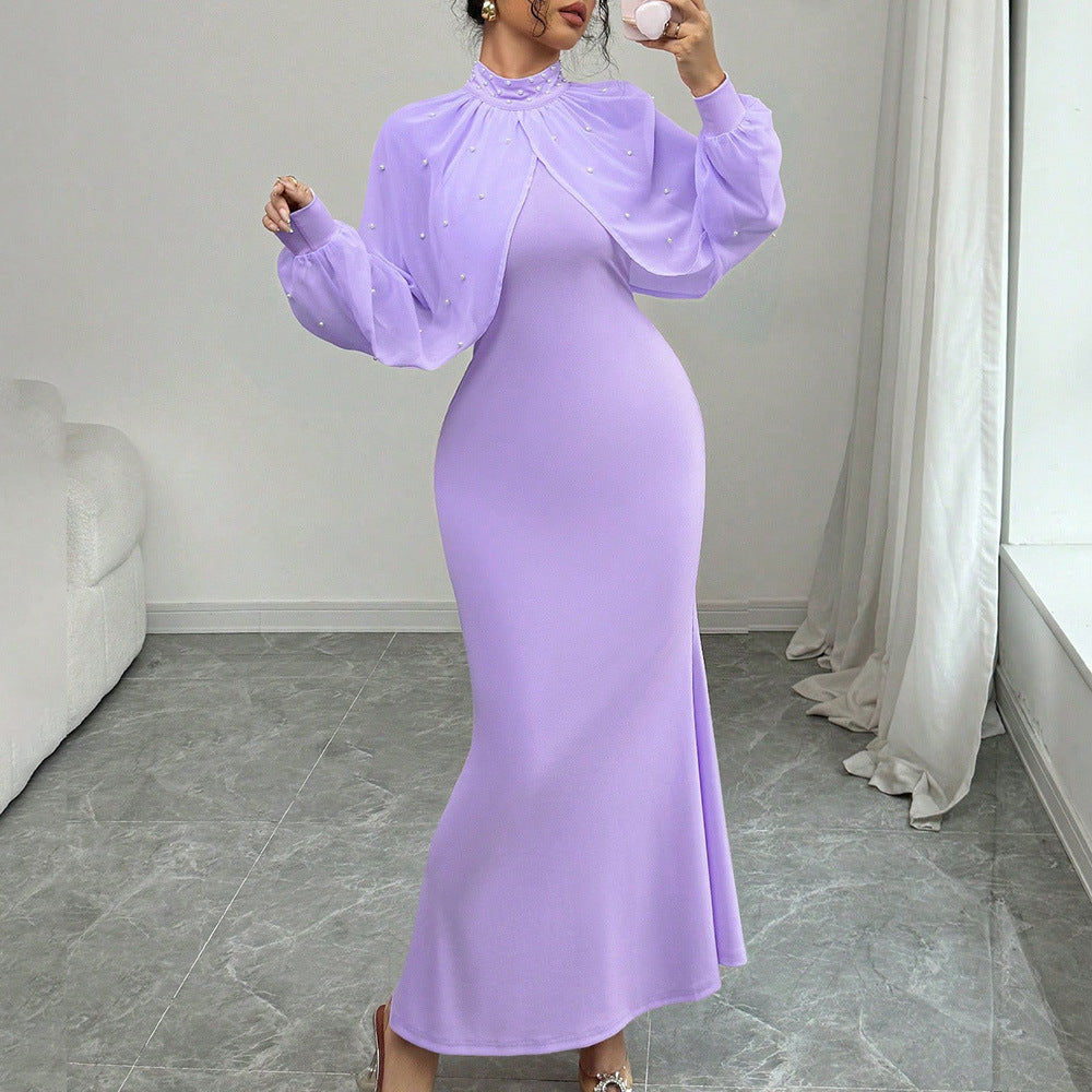 Durable Women's Spring Lace Stitching Hip Dress