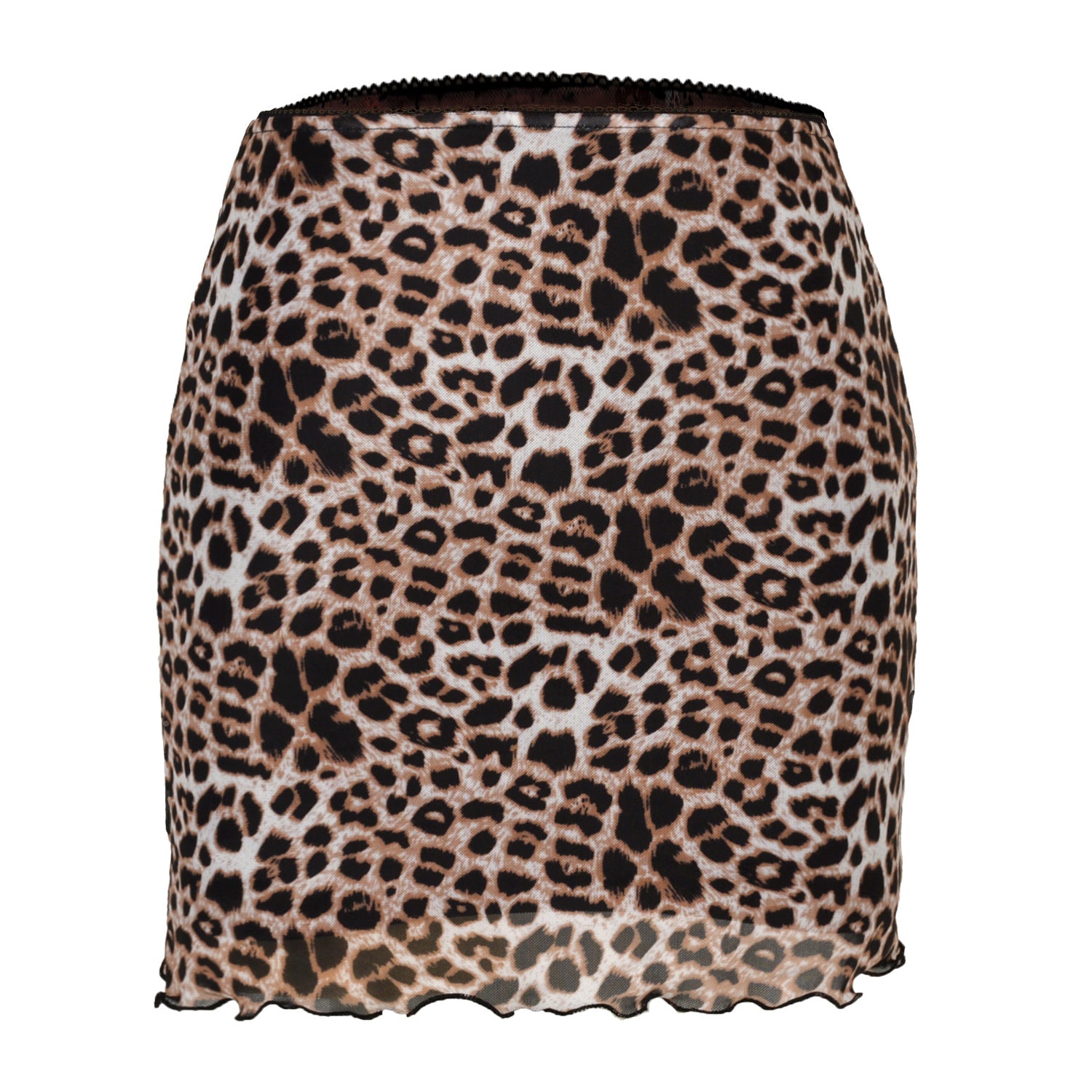 Women's Printed Tulle High Waist Slim Hip Skirts