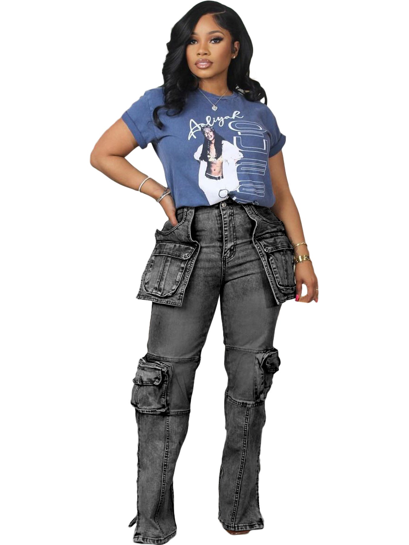 Innovative Classy Fashion Casual Patchwork Trousers Women's Jeans