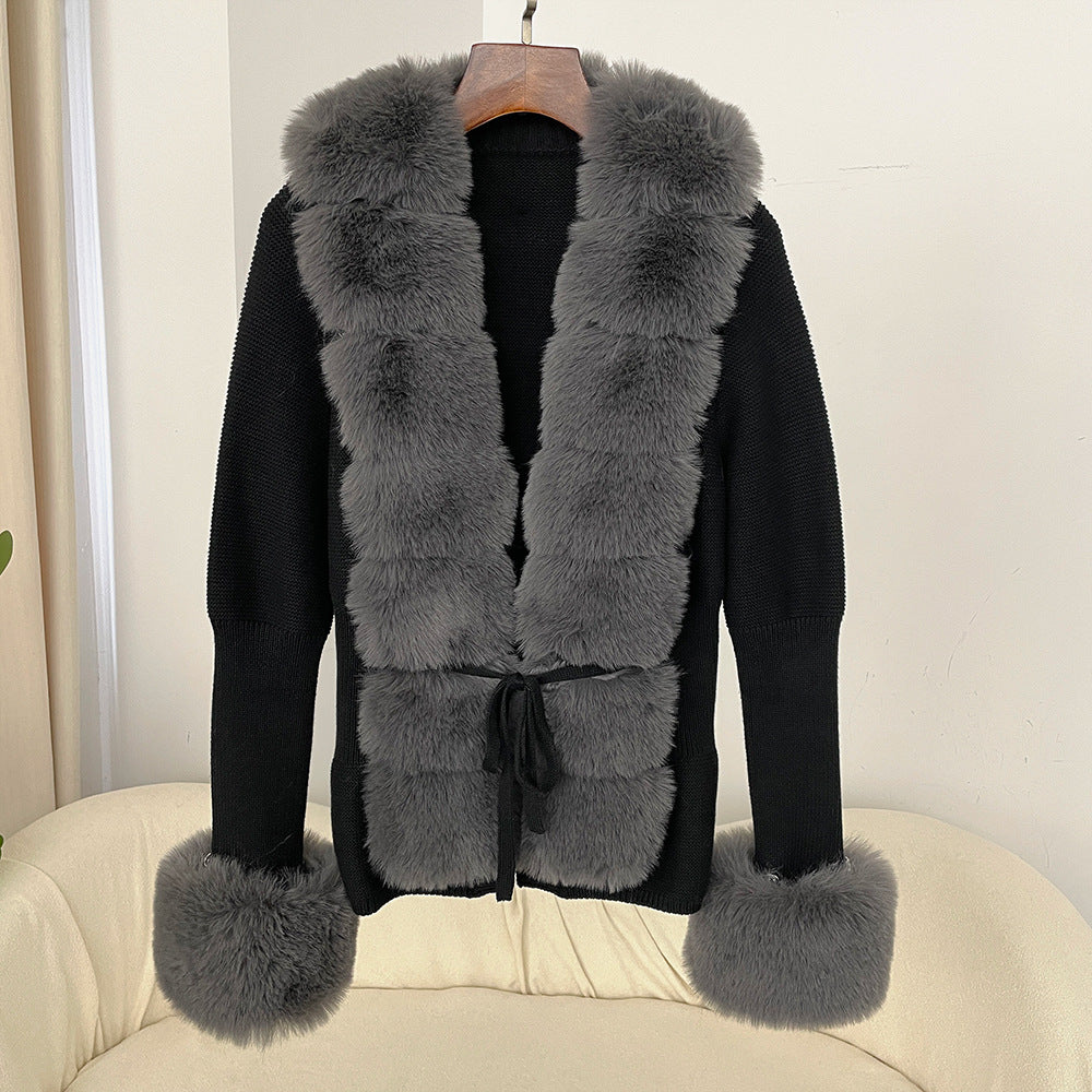Fashion Beautiful Women's Fur Imitation Fox Coats