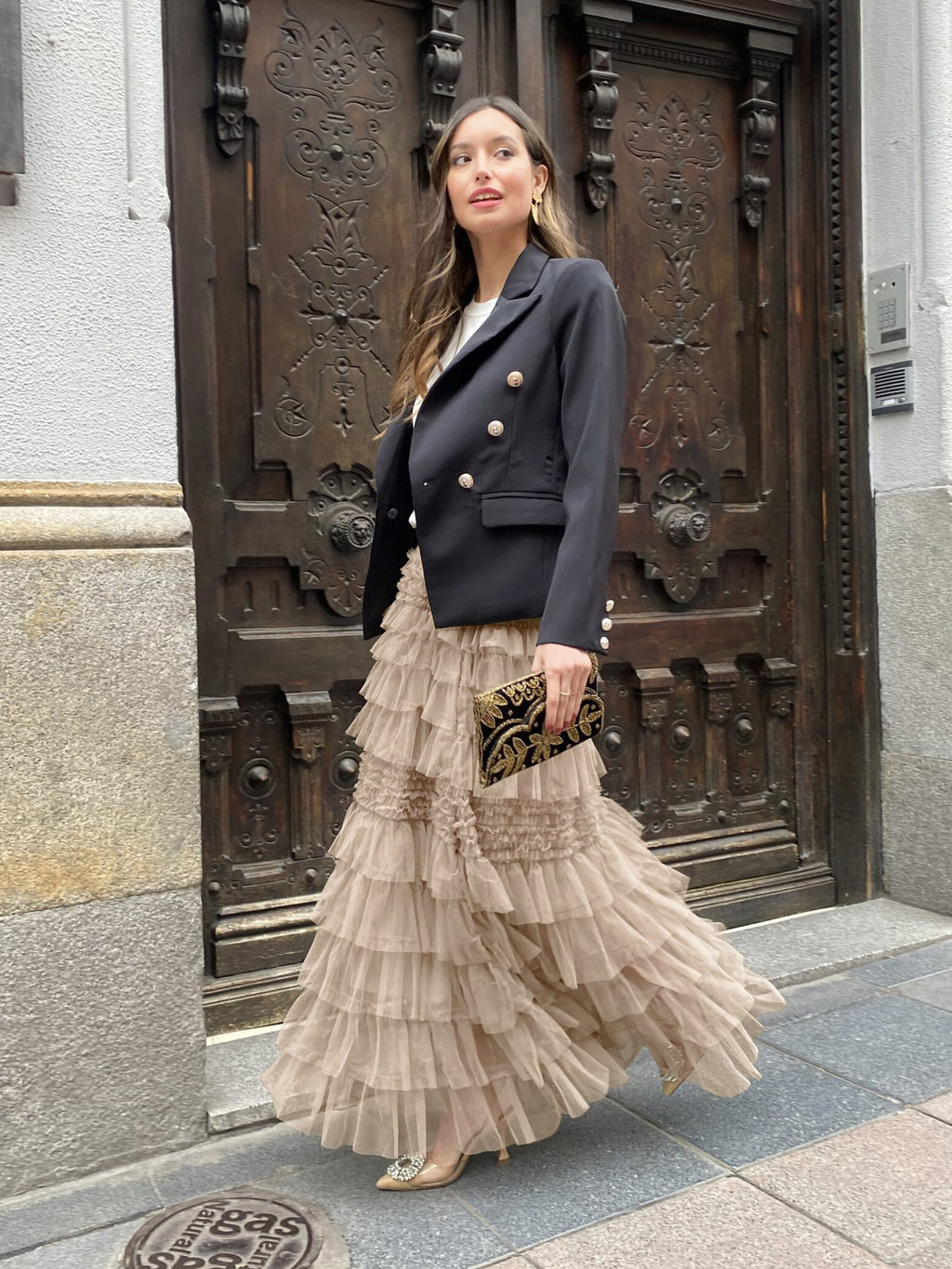 Elegant British A- Line Cake Dress Skirt