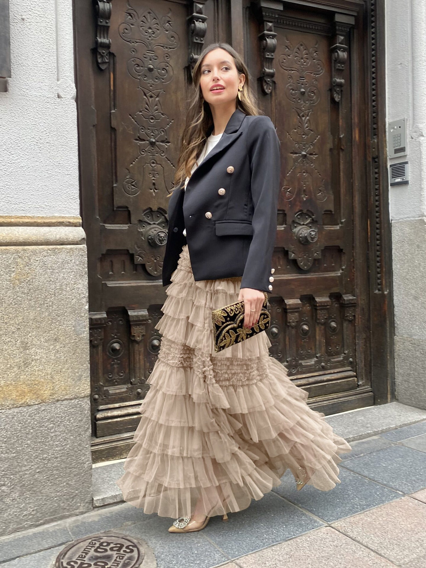 Elegant British A- Line Cake Dress Skirt