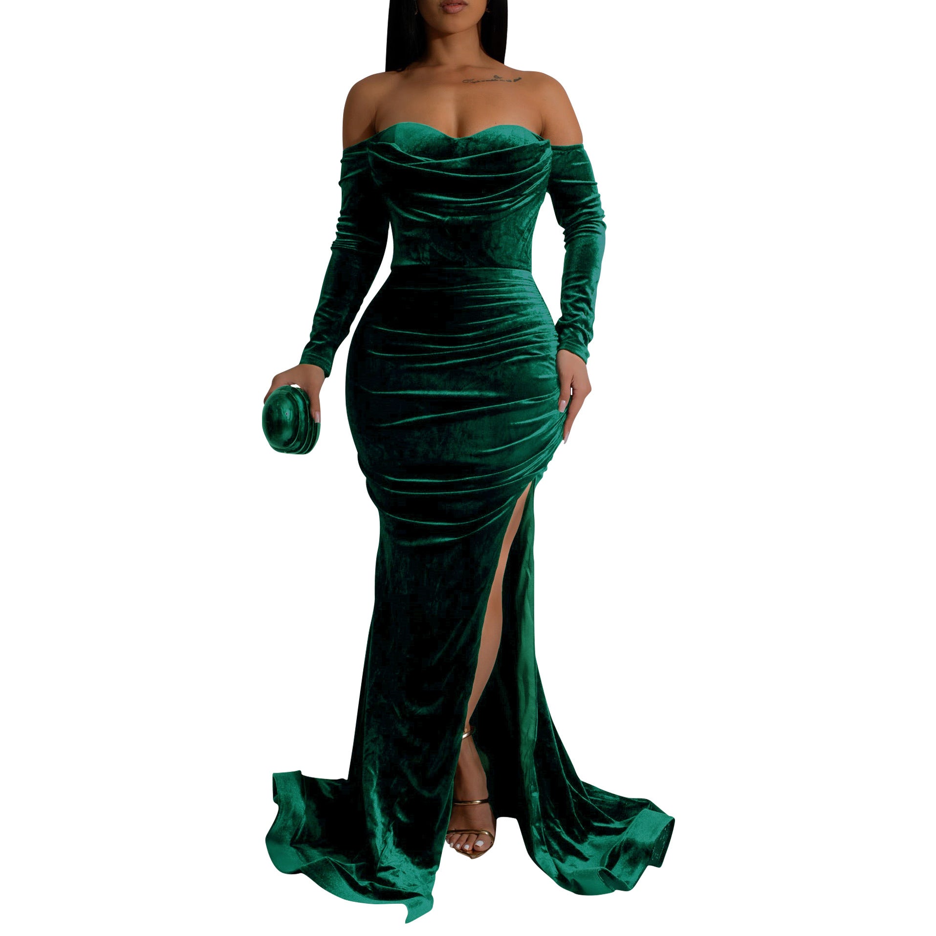Women's Mop Wrapped Sexy Veet Party Dress