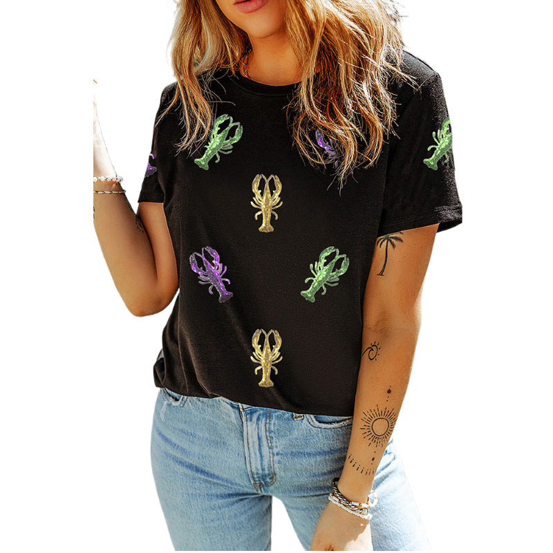 Women's Solid Color Casual Woman's Sleeve Pullover Round Tops