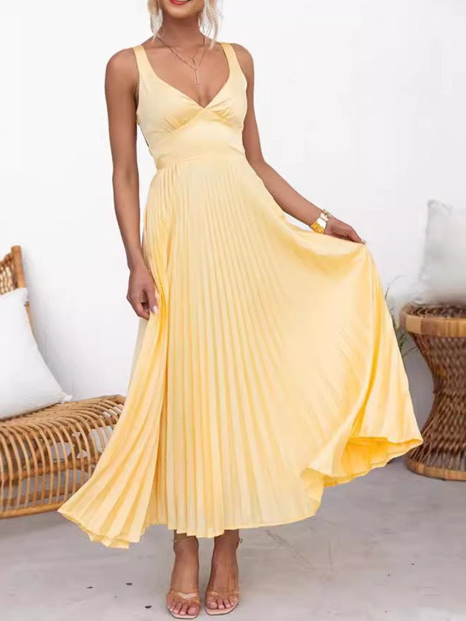 Women's Sling Folding Elegant Sexy Party Backless Dress