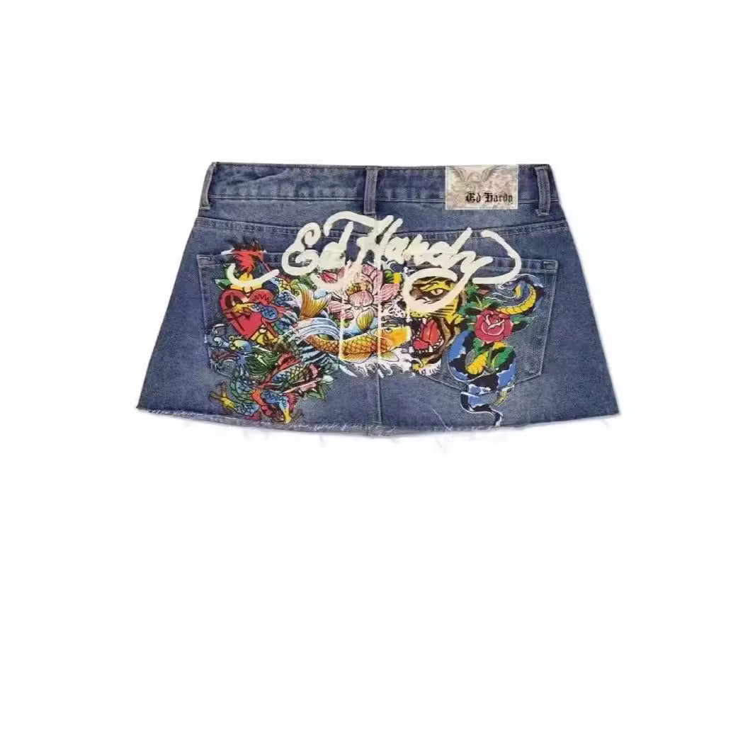 Women's American Hot Denim High Waist Slimming Skirt