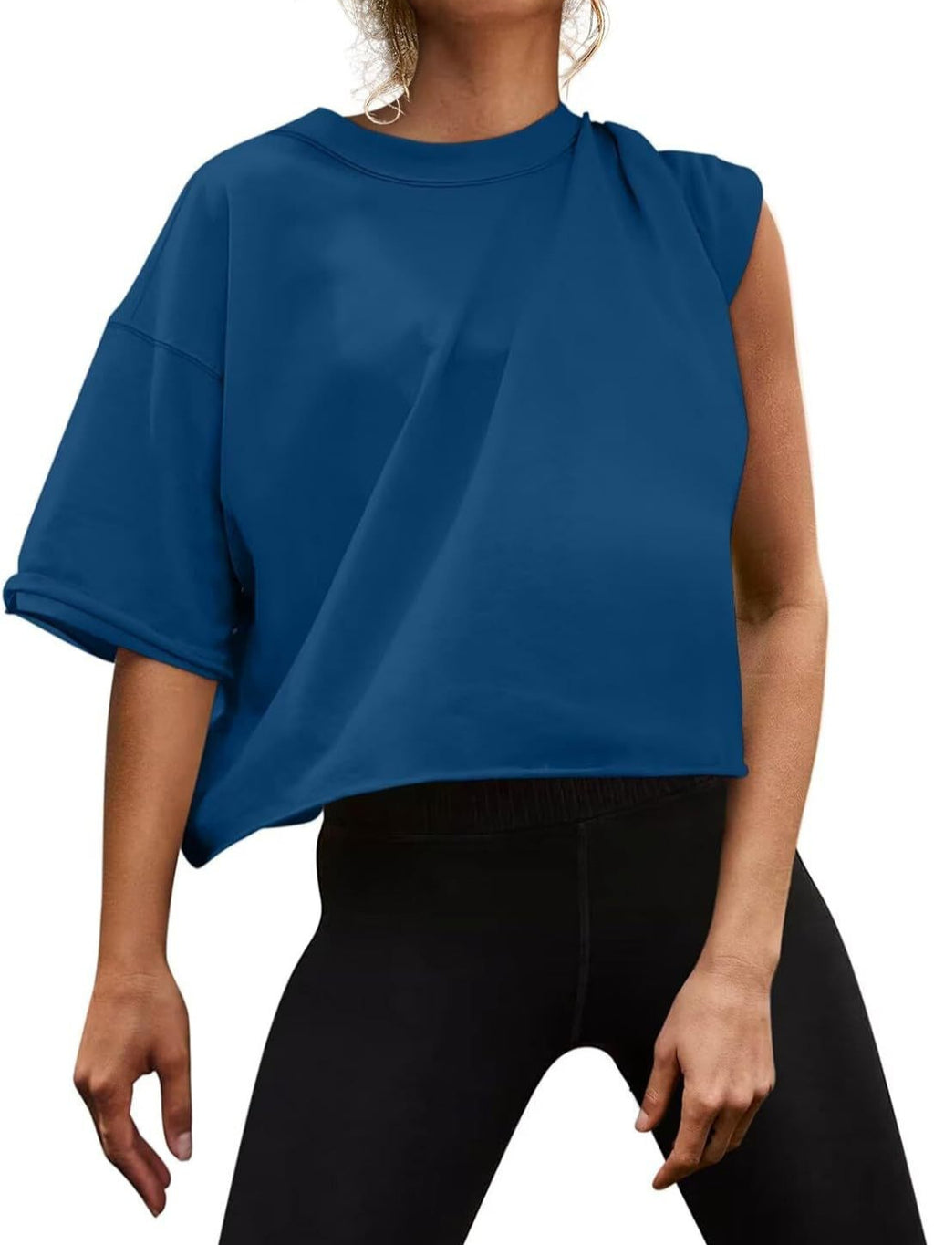 Sports Sleeve Yoga Leisure Workout Loose Women's T-shirt
