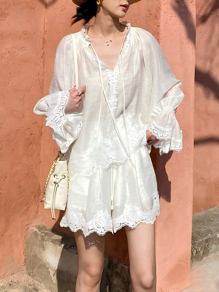 Women's Spring South Oil French Long-sleeved Shirt Niche Blouse