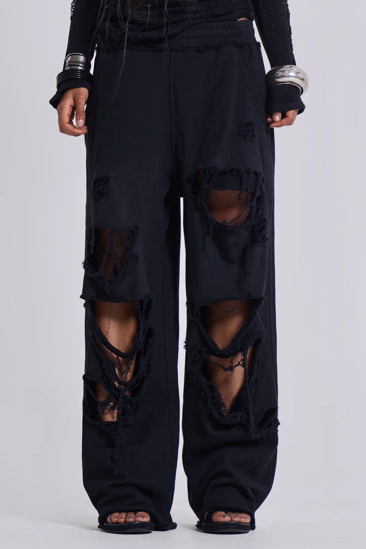 Women's & Men's Washed Retro High Street Tide Trousers Women's Jeans