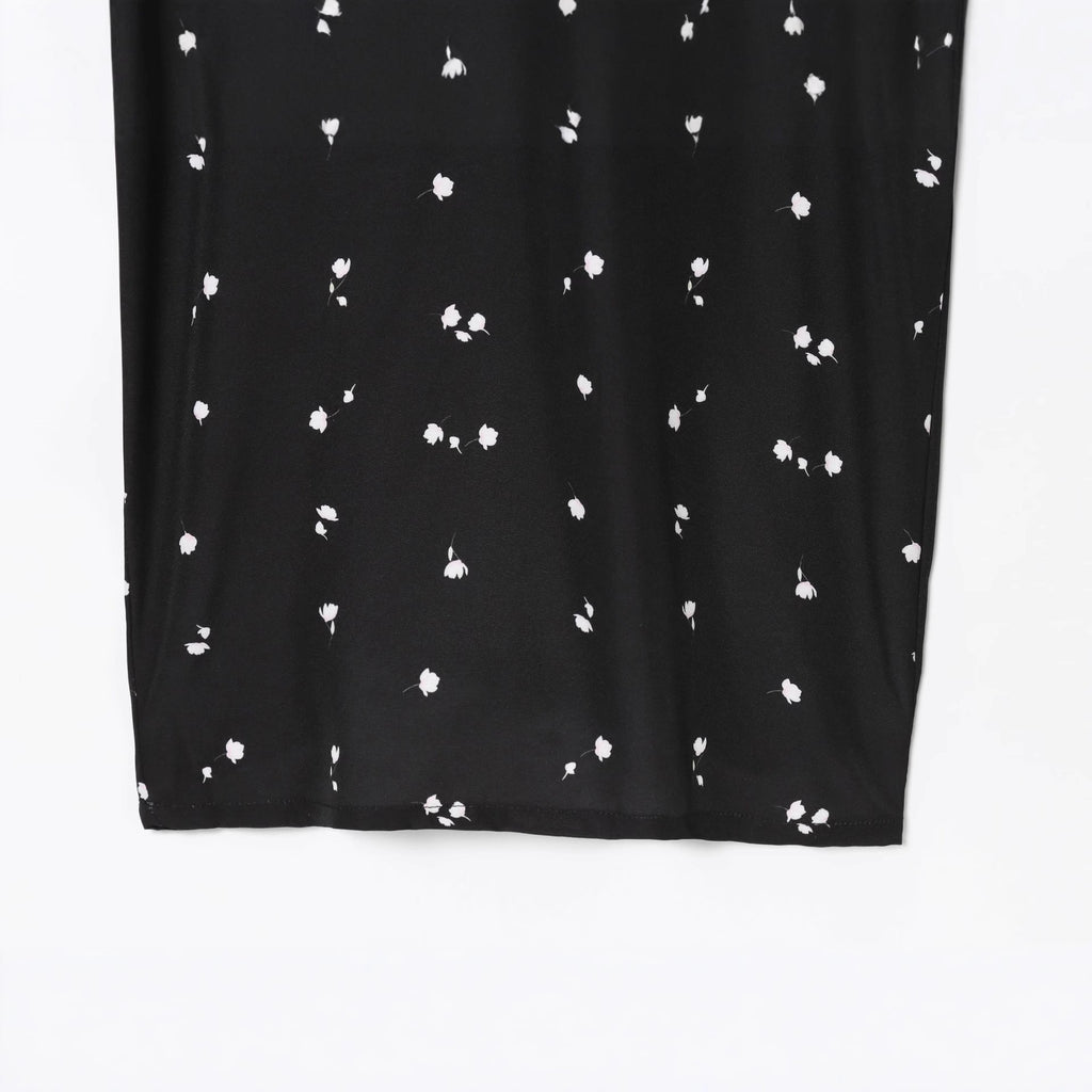 Women's Fashion Sexy Lace Stitching Puff Sleeve Dress