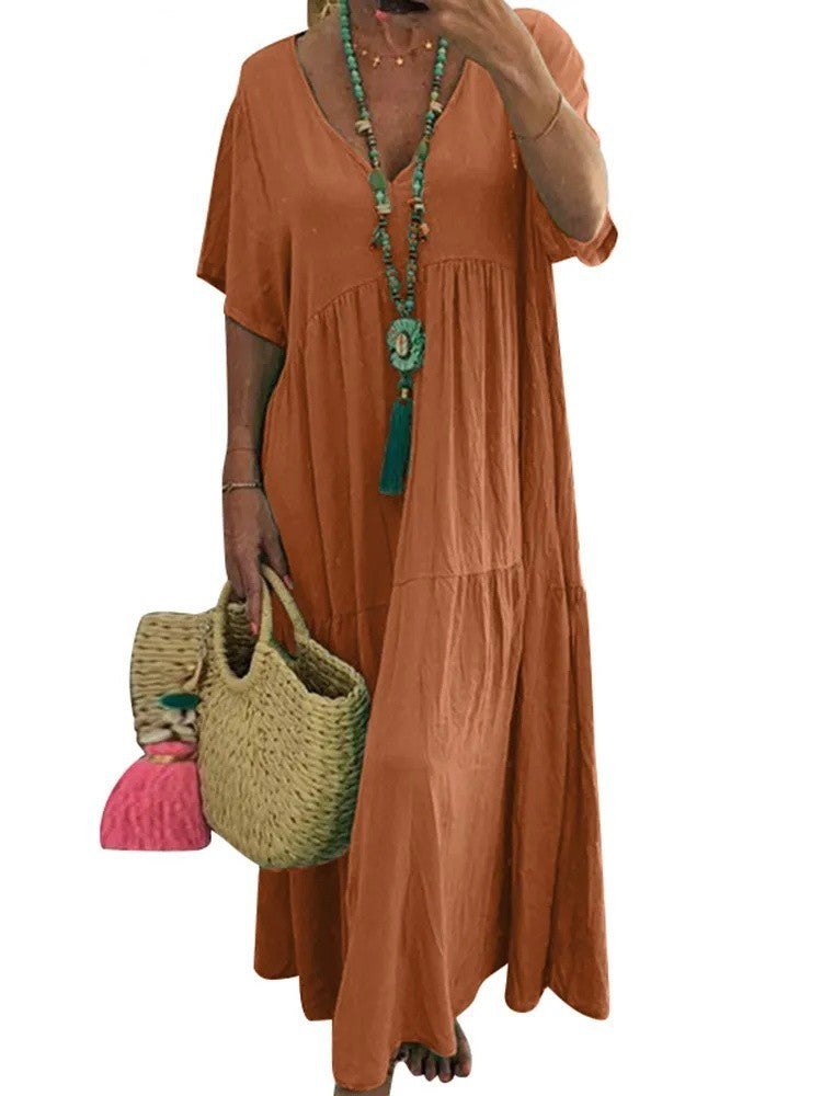 Elegant Classic Irregular Long Large Hem Dress