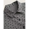 Women's Trend Heart Printing Shirt Single-breasted Elegant Cuff Stitching Lace Blouse