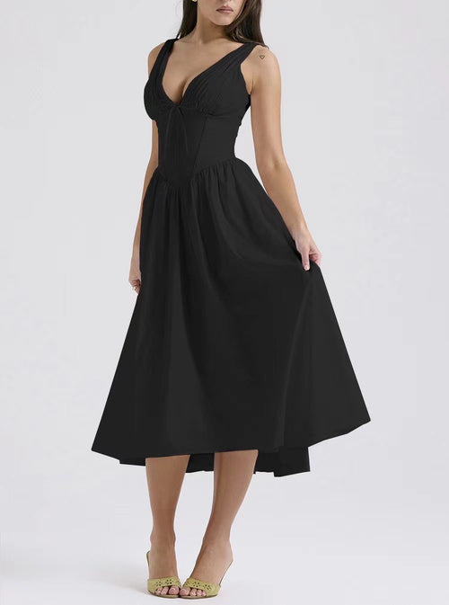 Beautiful Innovative Suspender Casual Printed Elegant Dress