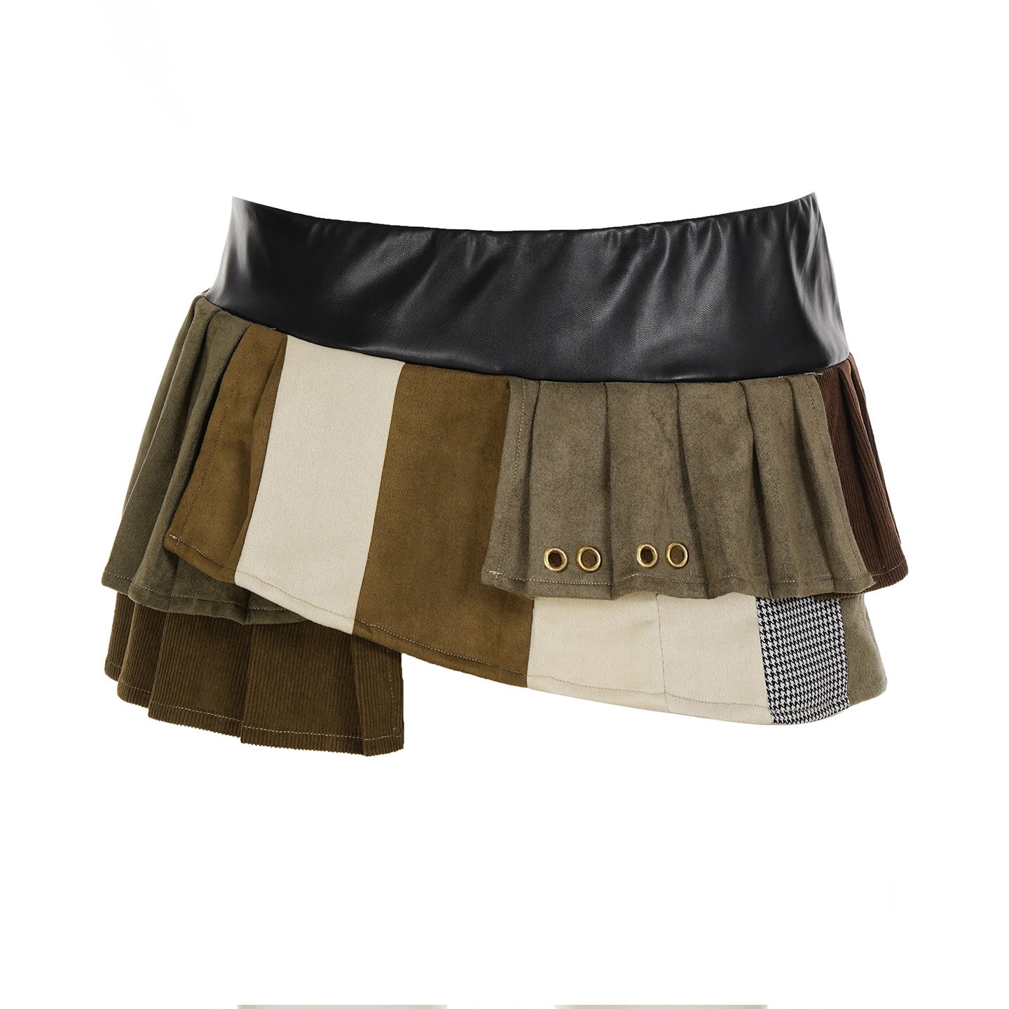 Women's Personality Rivets Leather Punk Sexy Hot Miniskirt Clothing