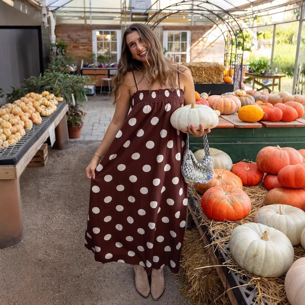Women's Summer Polka Dot Printed Long For Dress