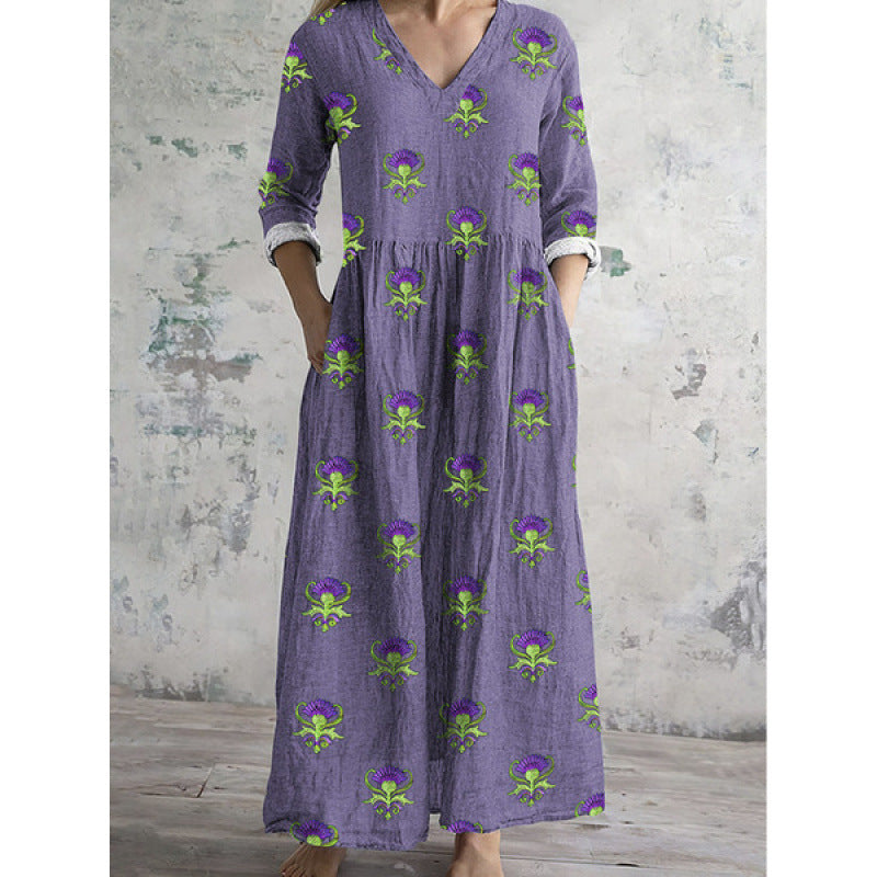 Autumn Digital Printing American Fashion Casual Halloween Dress