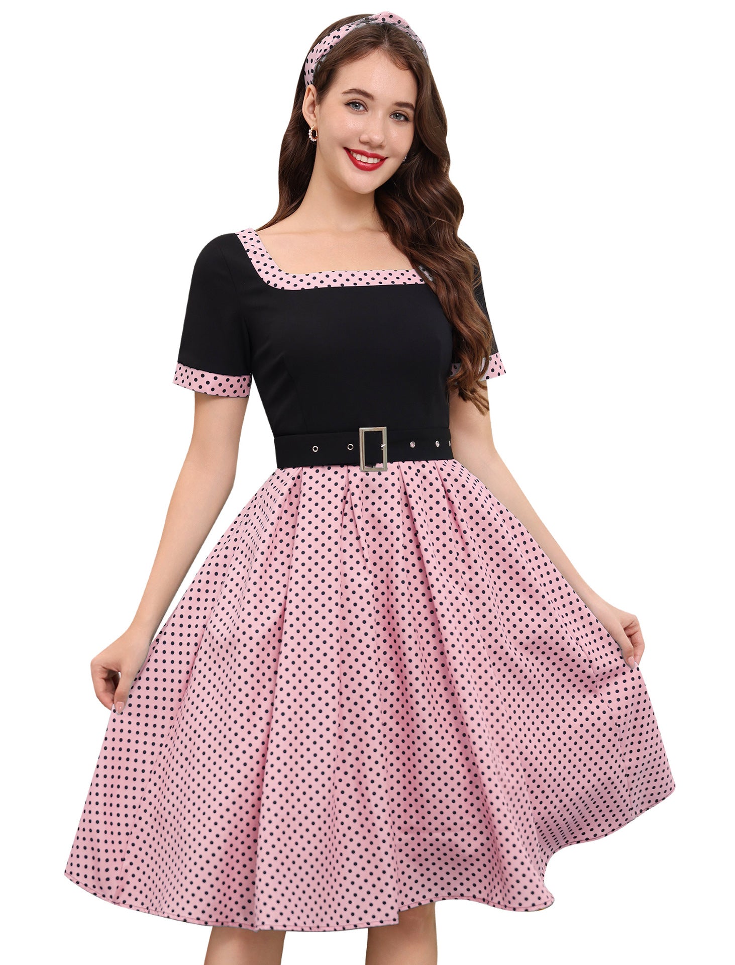 Women's Elegant Retro Party Court Polka Dot Dress
