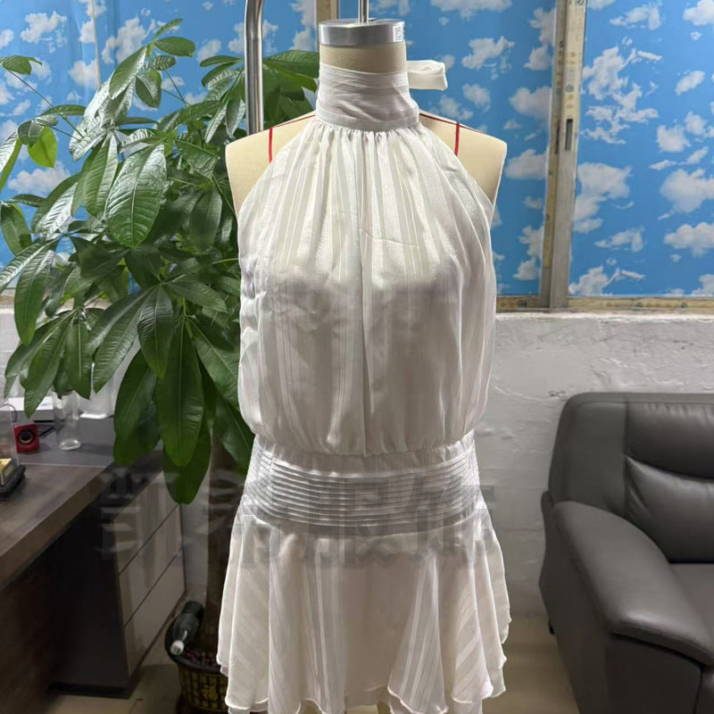 Women's Summer Sleeveless Sexy Temperament Halter Backless Dress
