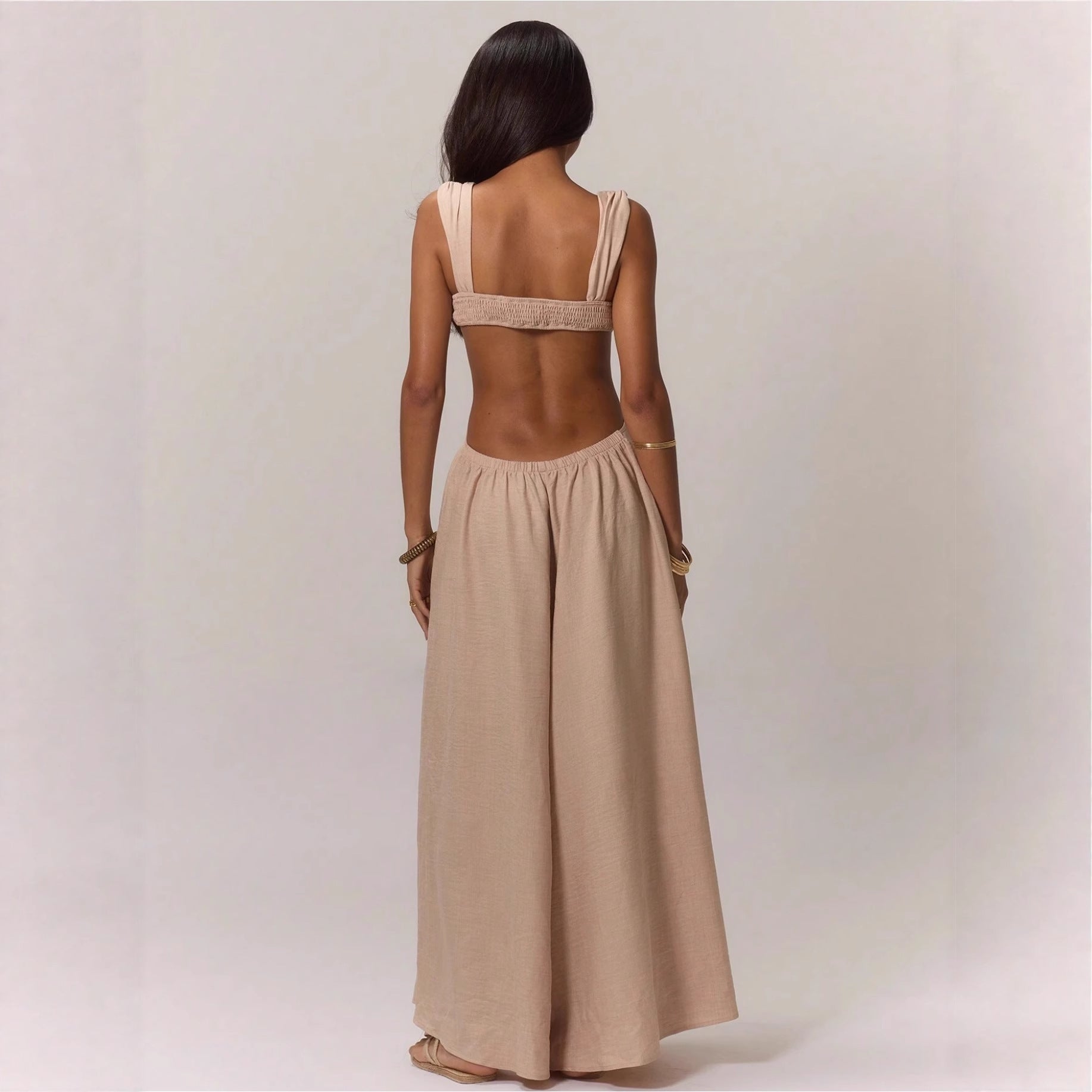 Women's Summer Chest Wide Leg One-piece Cartoon Jumpsuits