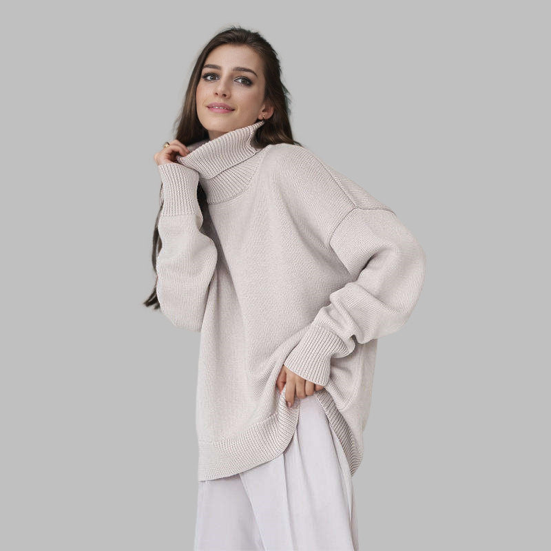 Women's Solid Color Turtleneck Loose Classic Price Women's Sweater