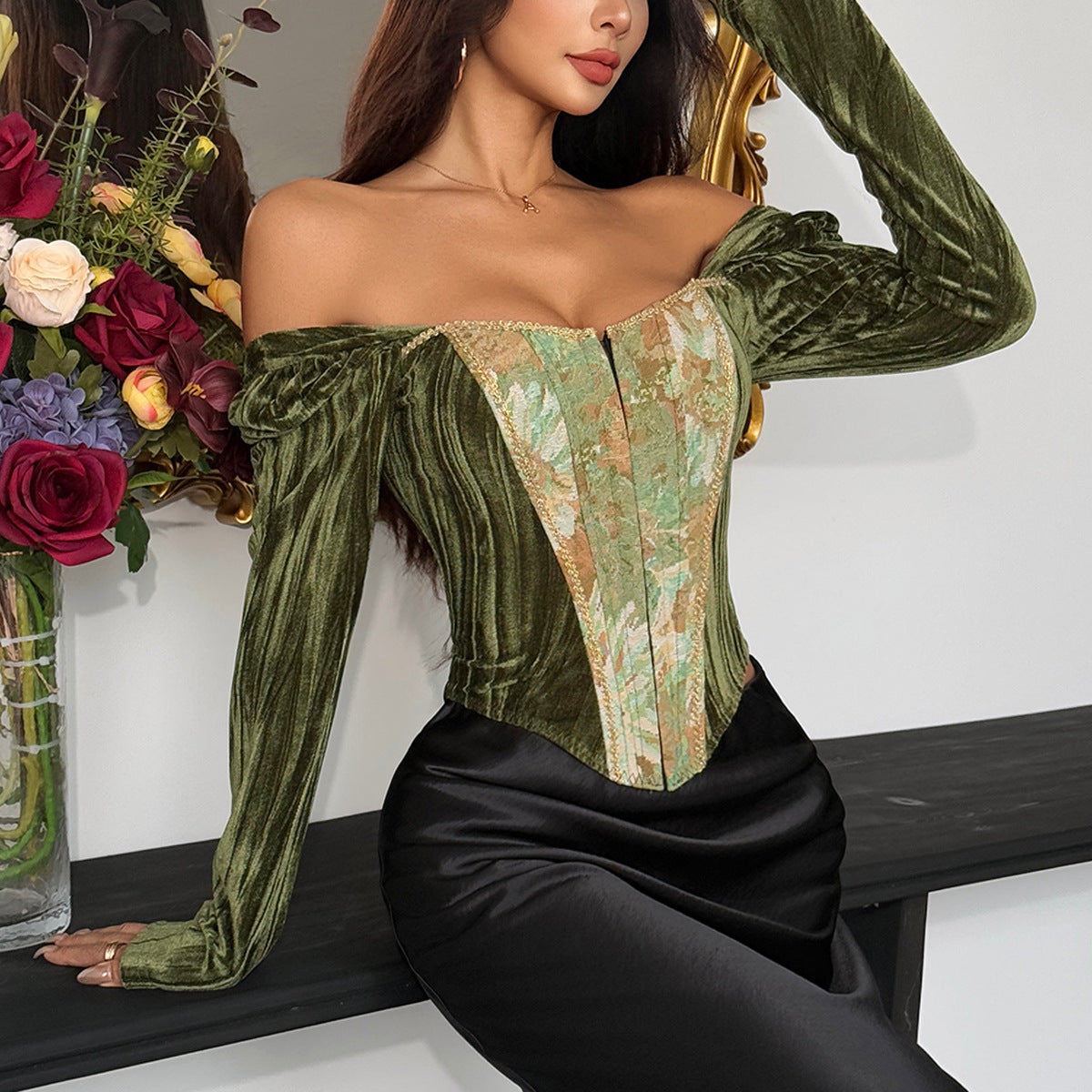 Advanced French Style Bandeau Sexy Monet Women's T-shirt
