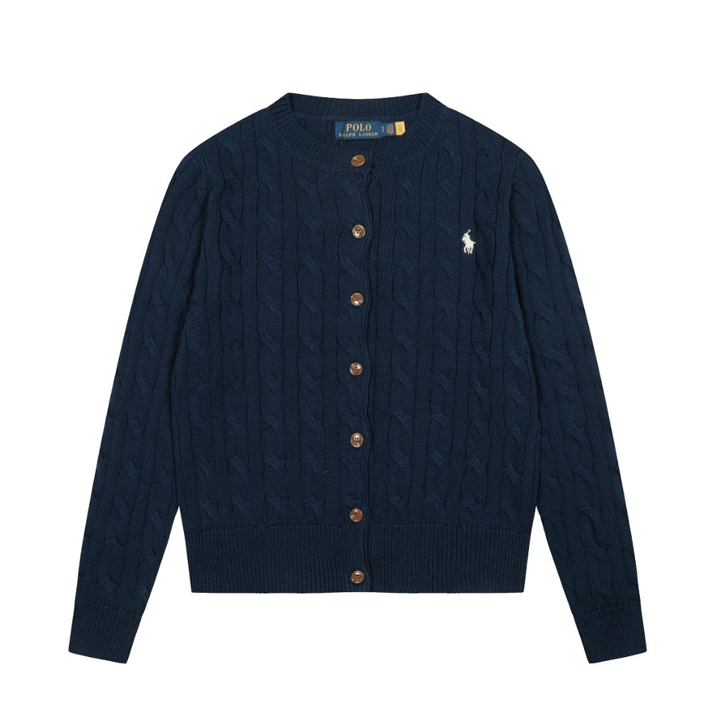 Women's & Men's Ruff Round Neck Solid Color Pony Women's Sweater