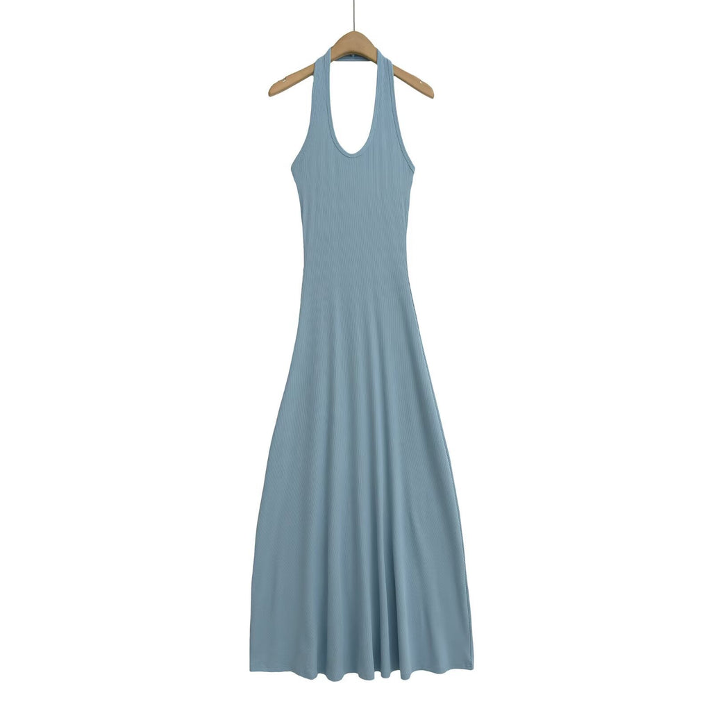 Summer Halter Slim Fit Collar Fashion Hip Fishtail Dress