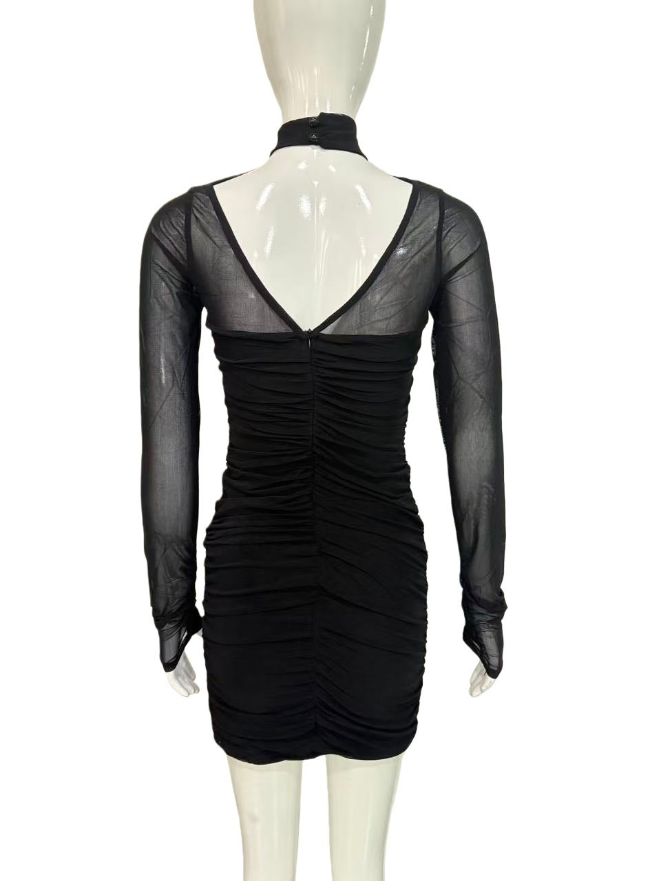 Women's Autumn Fashionable Sexy Long-sleeved Backless Hip Dress