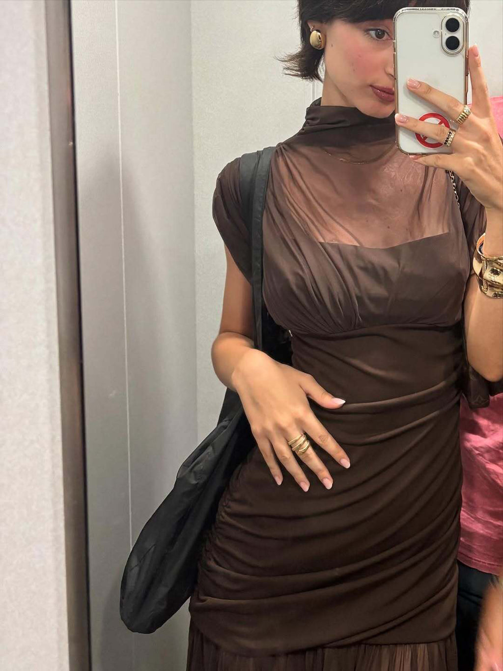 Women's Sexy Style Tight Waist Close-fitting Stitching Dress