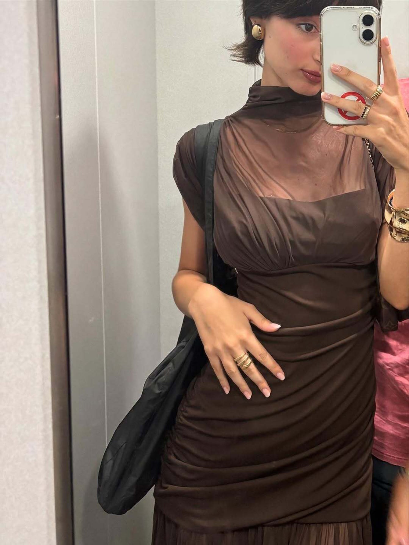 Women's Sexy Style Tight Waist Close-fitting Stitching Dress
